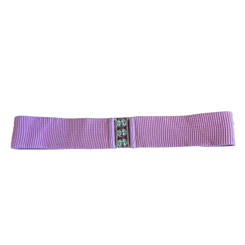 Vintage‎ Malco Modes Belt Women's M Pink Metal Buckle 31-36